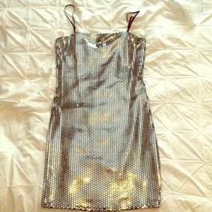 Silver sequin dress